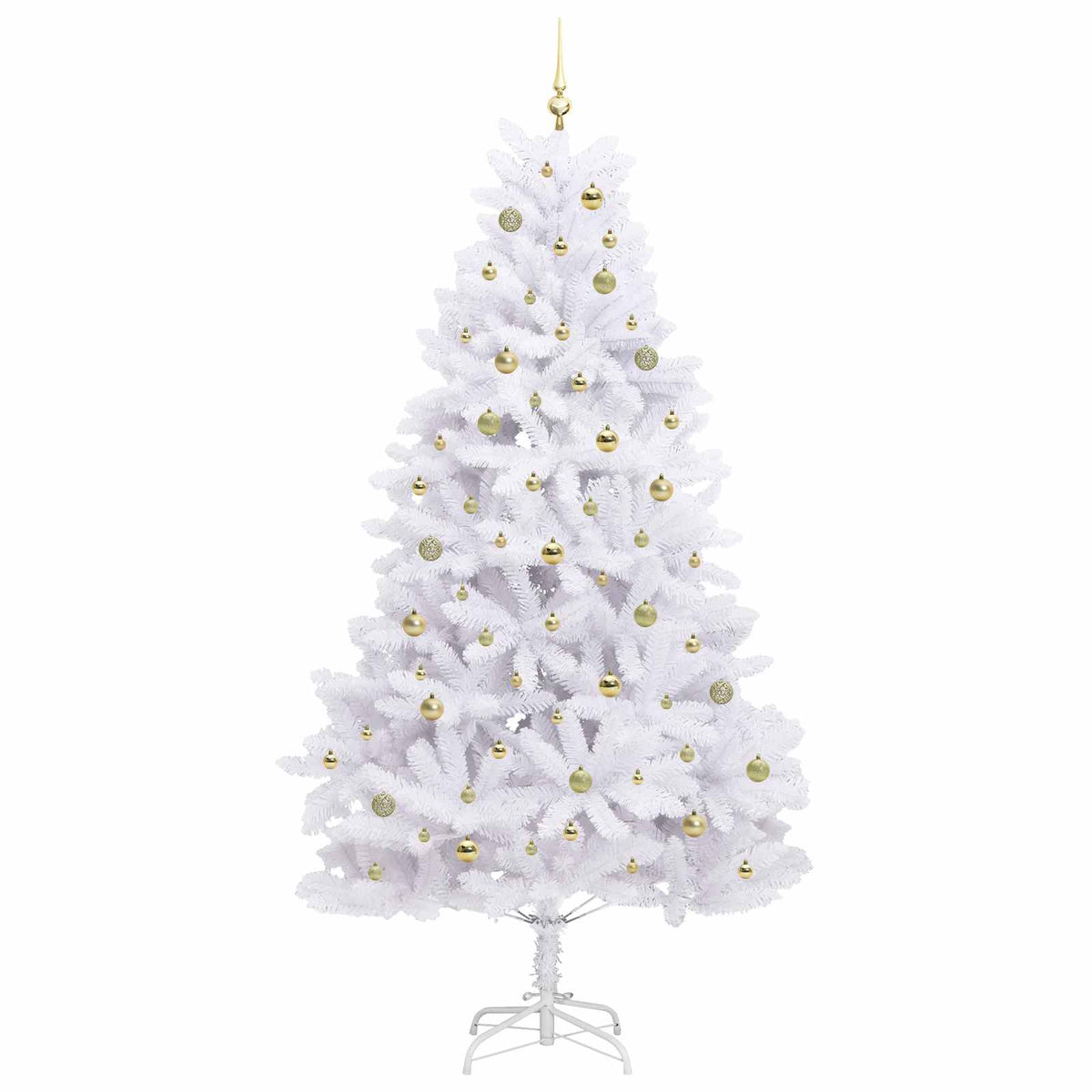 Kunstig Sammensatt Juletre Med 300 Led Hvit 240 Cm Pvc Og Stål