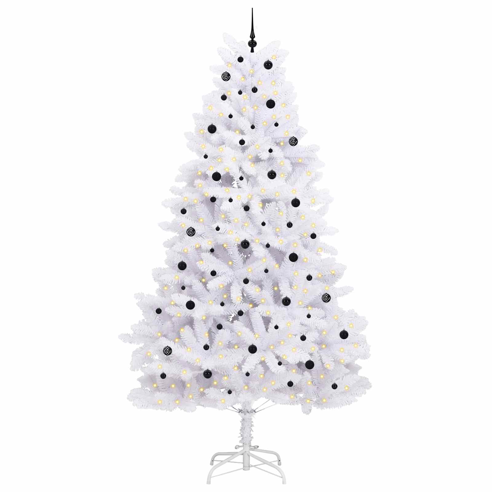 Kunstig Sammensatt Juletre Med 300 Led Hvit 300 Cm Pvc Og Stål