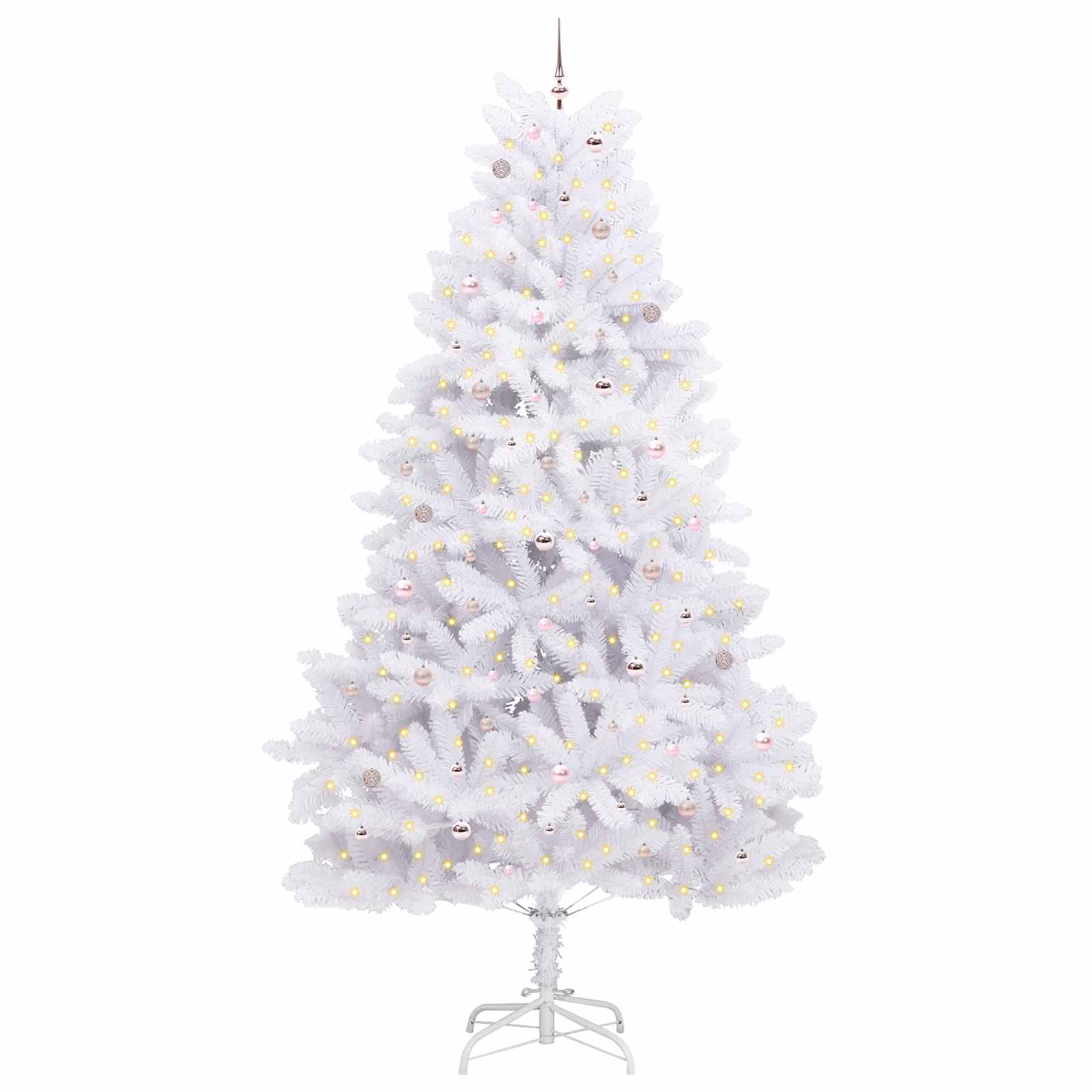 Kunstig Sammensatt Juletre Med 300 Led Hvit 300 Cm Pvc Og Stål