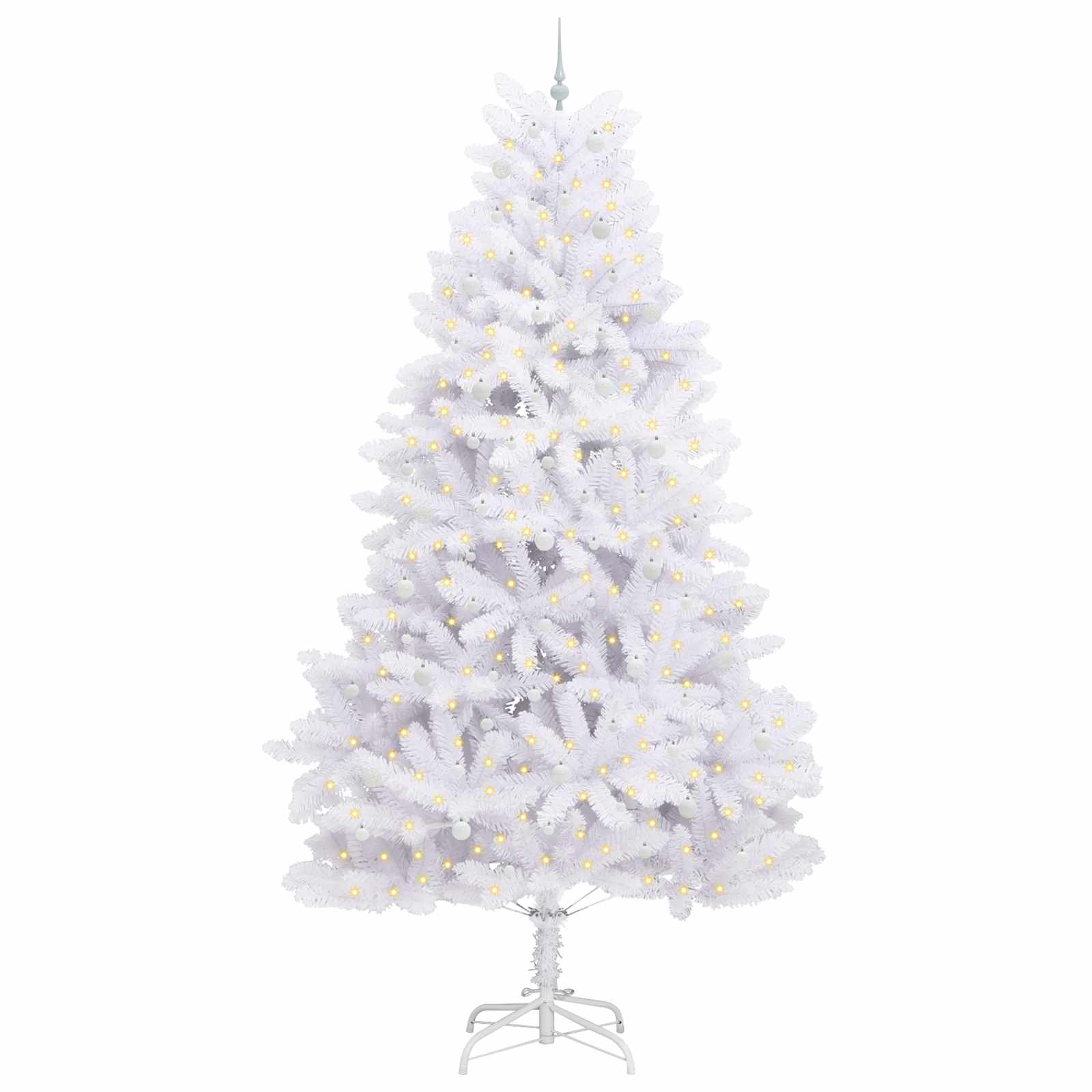 Kunstig Sammensatt Juletre Med 300 Led Hvit 300 Cm Pvc Og Stål