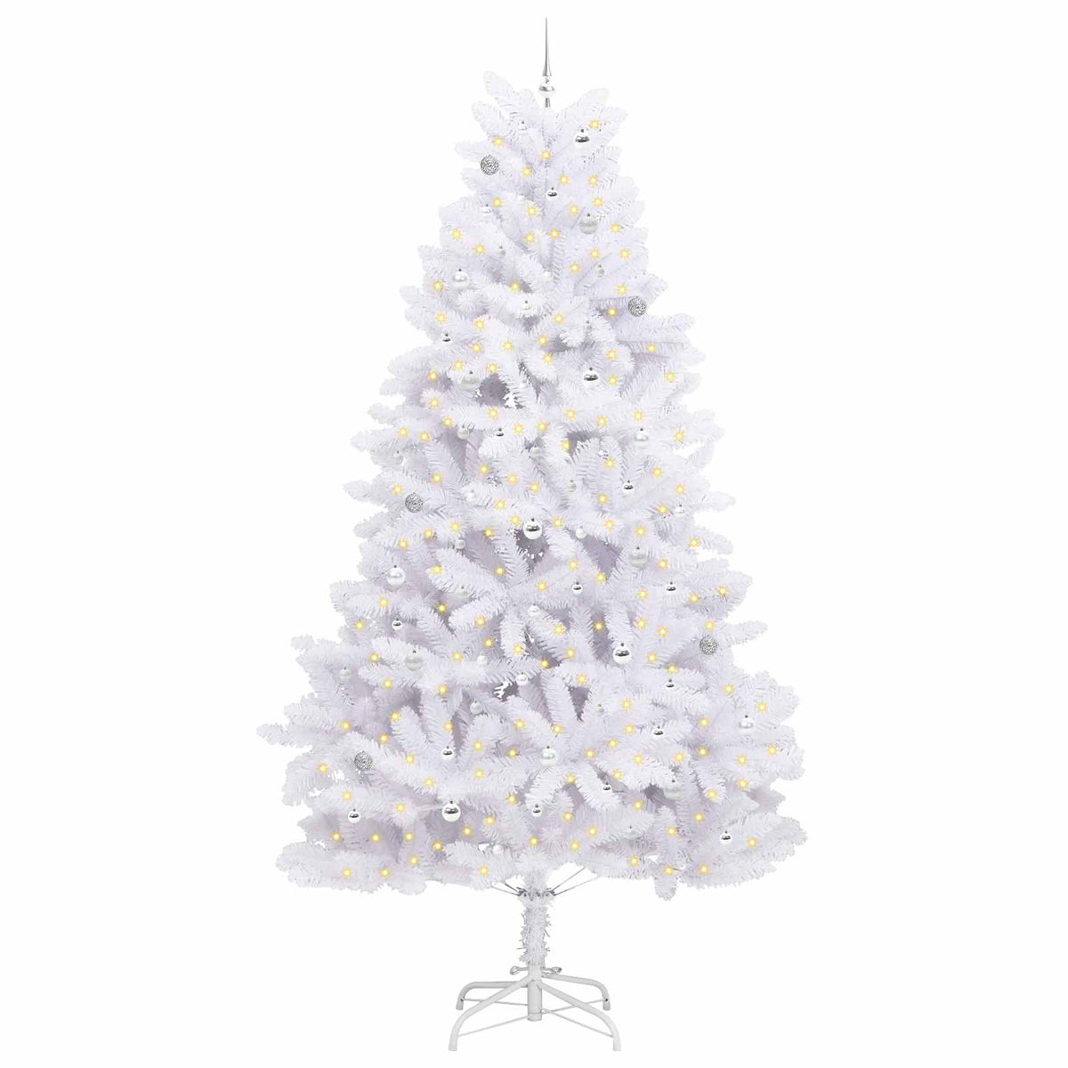 Kunstig Sammensatt Juletre Med 300 Led Hvit 300 Cm Pvc Og Stål