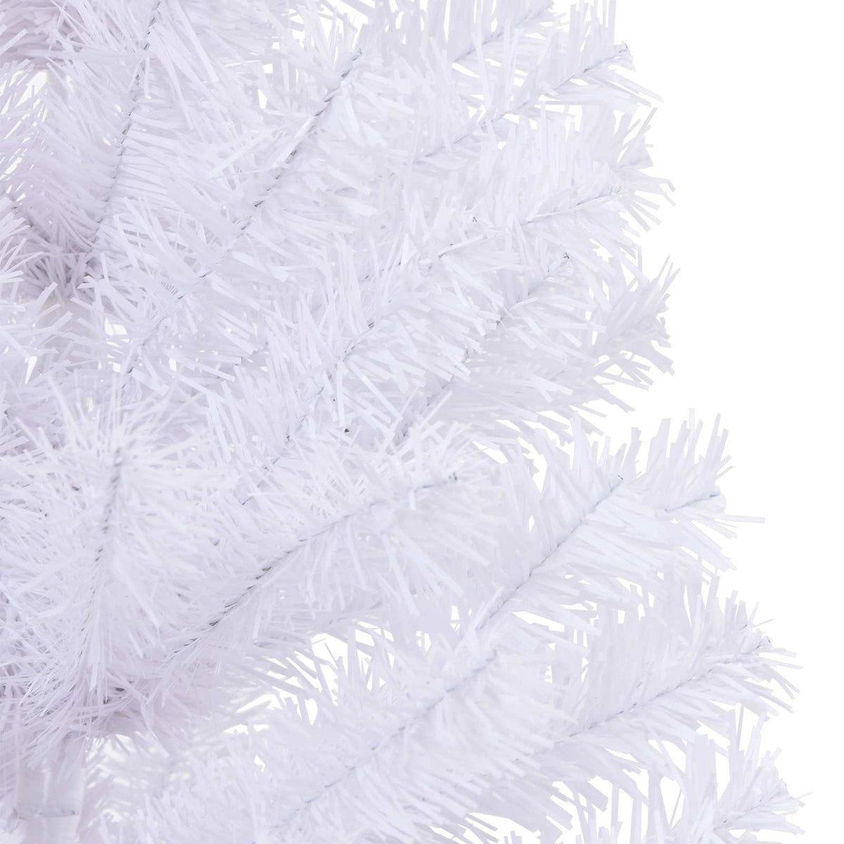 Kunstig Juletre Med 150 Led Med Stativ Hvit 120 Cm Pvc Og Stål