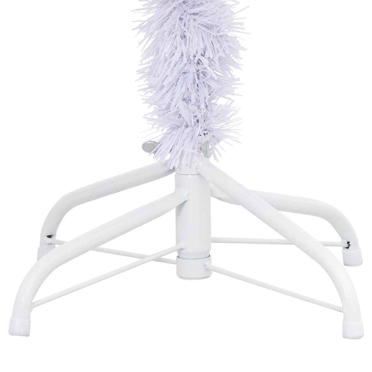 Kunstig Juletre Med 150 Led Med Stativ Hvit 150 Cm Pvc Og Stål