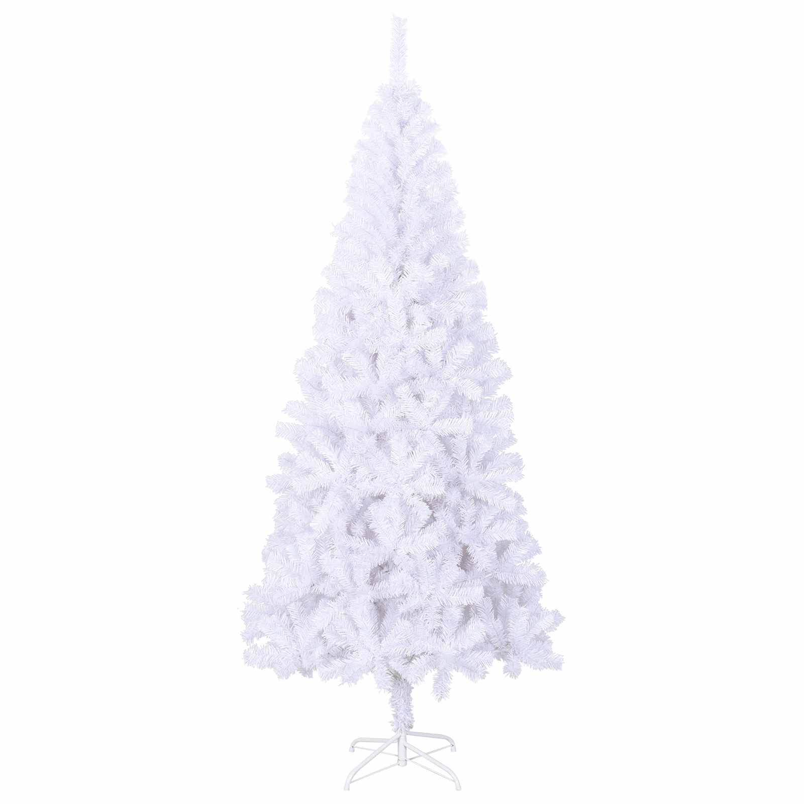 Kunstig Juletre Med 300 Led Med Stativ Hvit 180 Cm Pvc Og Stål