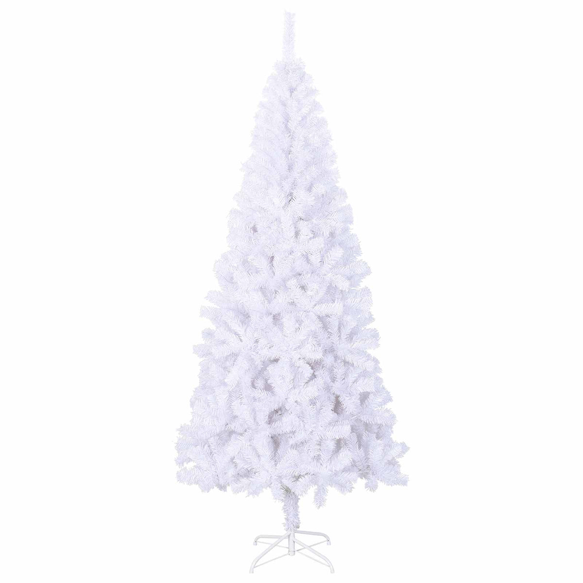 Kunstig Juletre Med 300 Led Med Stativ Hvit 210 Cm Pvc Og Stål