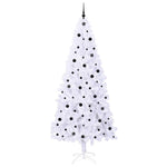 Kunstig Juletre Med 300 Led Med Stativ Hvit 240 Cm Pvc Og Stål