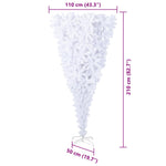 Kunstig Juletre Med 300 Led Med Stativ Hvit 210 Cm Pvc Og Stål