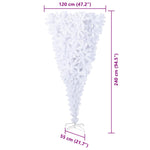 Kunstig Juletre Med 300 Led Med Stativ Hvit 240 Cm Pvc Og Stål