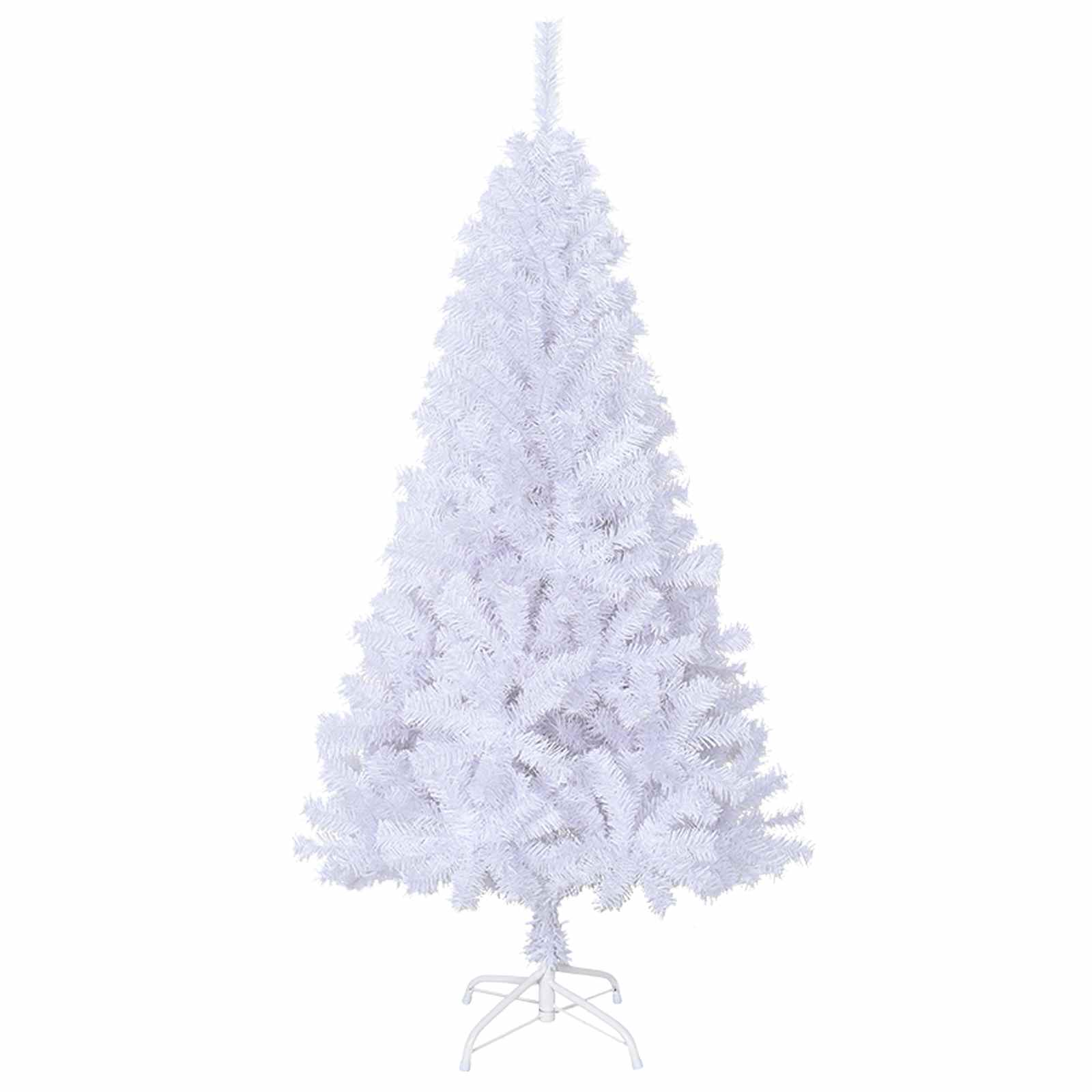 Kunstig Juletre Med 150 Led Med Stativ Hvit 150 Cm Pvc Og Stål
