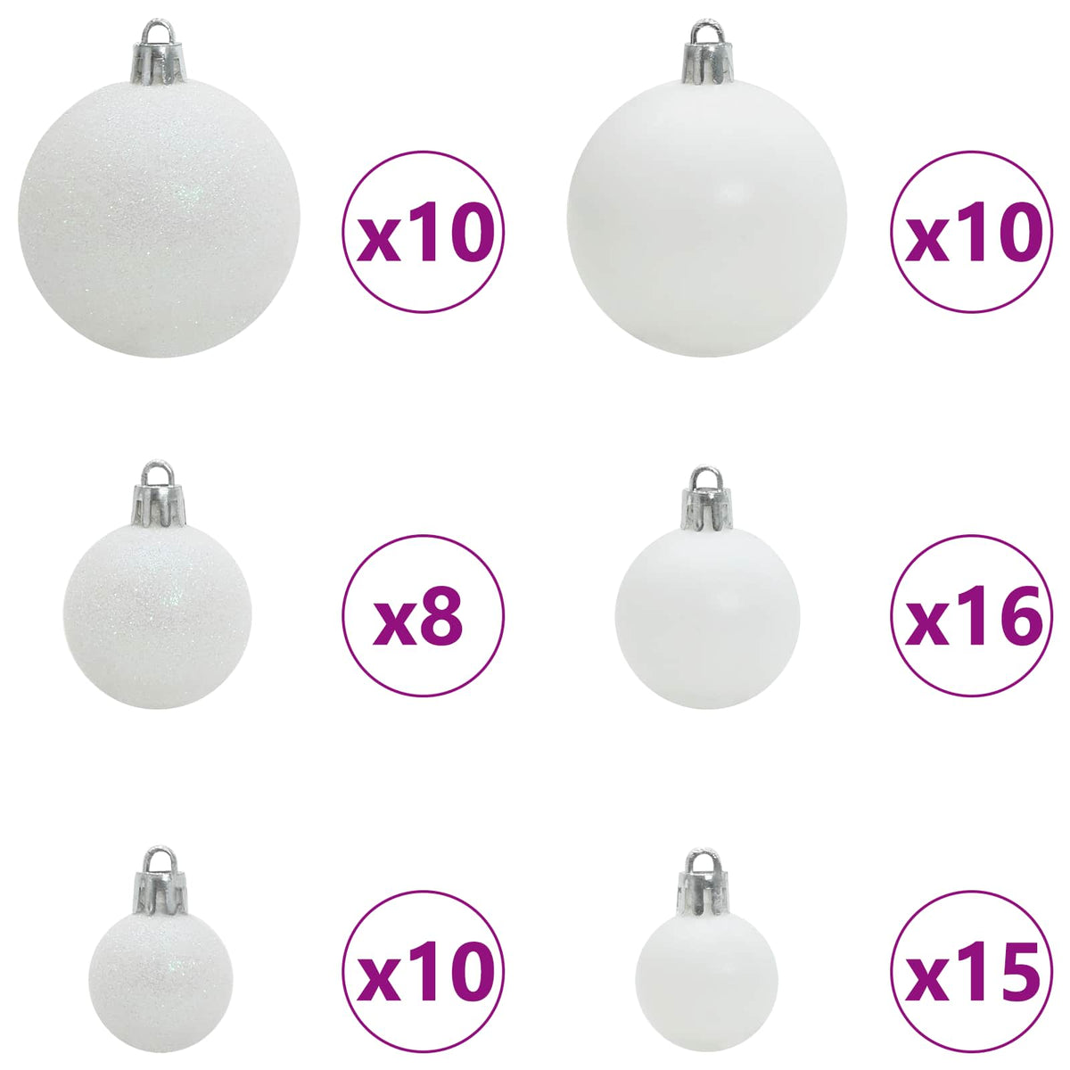 Kunstig Juletre Med 300 Led Med Stativ Hvit 180 Cm Pvc Og Stål