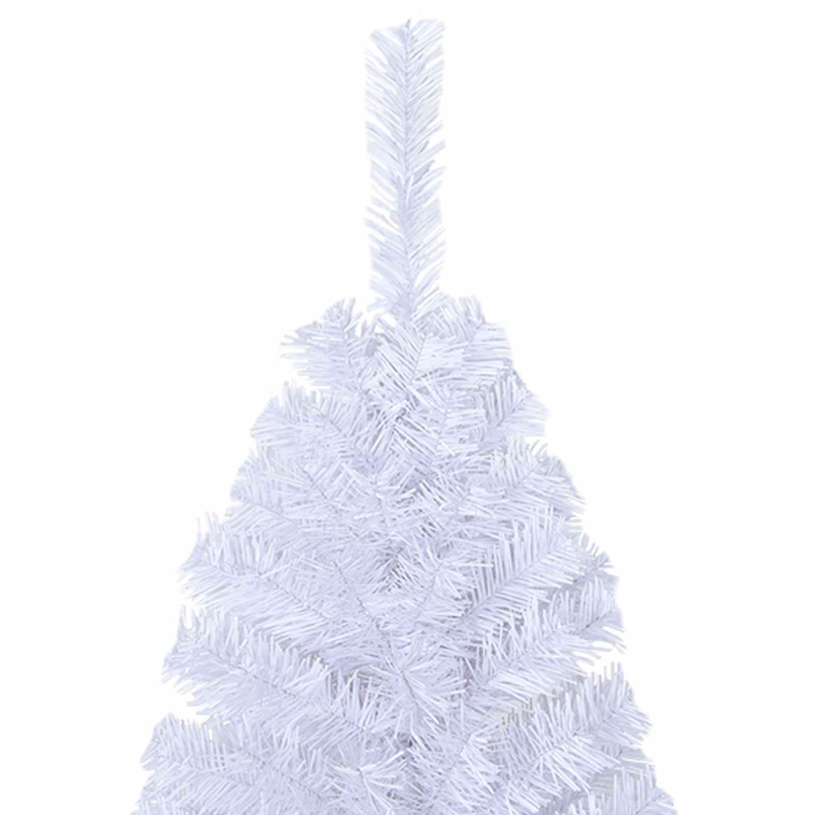 Kunstig Juletre Med 300 Led Med Stativ Hvit 210 Cm Pvc Og Stål