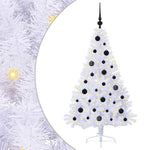 Kunstig Juletre Med 150 Led Med Stativ Hvit 150 Cm Pvc Og Stål