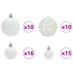 Kunstig Juletre Med 300 Led Med Stativ Hvit 180 Cm Pvc Og Stål