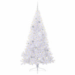 Kunstig Juletre Med 300 Led Med Stativ Hvit 180 Cm Pvc Og Stål