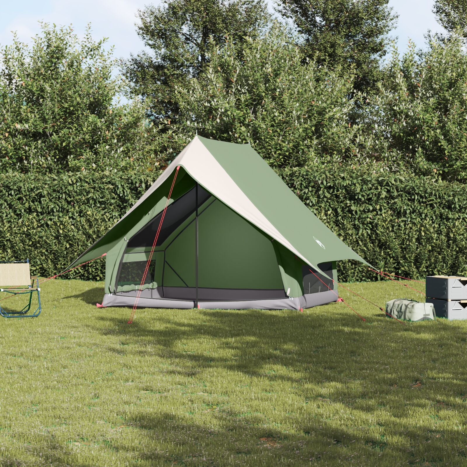 Camping Telt A-Ramme 3-Personers Grønn Vanntett