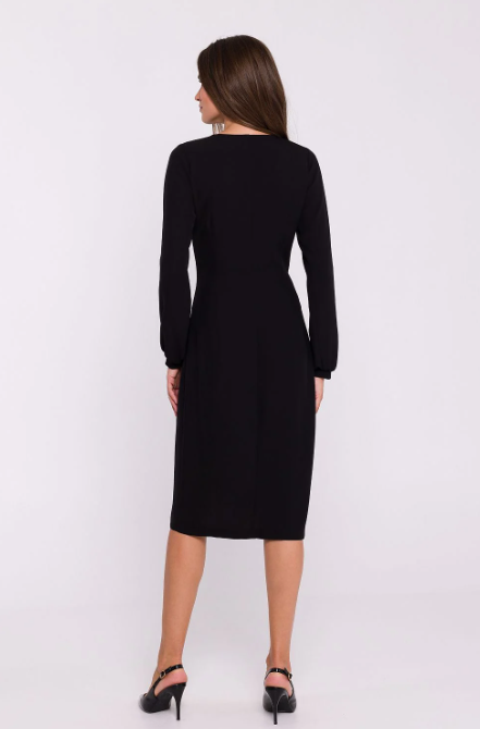 Dagkjole Stylove til dame fra MS StyleHaven, laget av polyester, farge Fiolett, størrelse XL, med long ermer, perfekt til dress