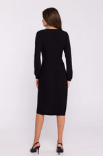 Dagkjole Stylove til dame fra MS StyleHaven, laget av polyester, farge Fiolett, størrelse XL, med long ermer, perfekt til dress