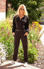 Sett Mirale til dame fra MS StyleHaven, laget av Bomull; Elastan-1, farge Svart, størrelse XXL, med long ermer, perfekt til dress