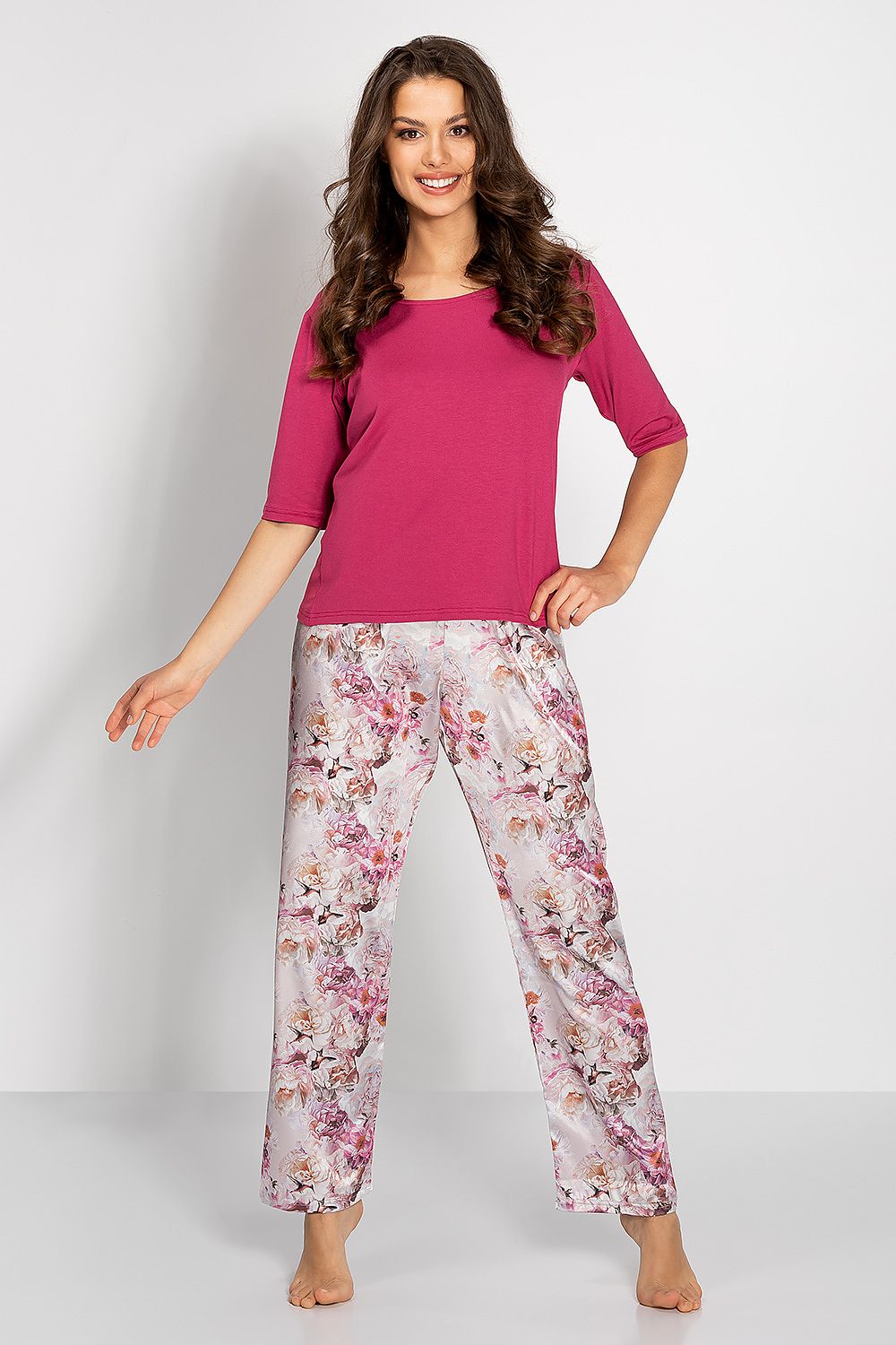 Pyjamas Momenti Per Me til dame fra MS StyleHaven, laget av Bomull, farge Rosa, størrelse s, med sleeveless ermer, perfekt til casual; dress