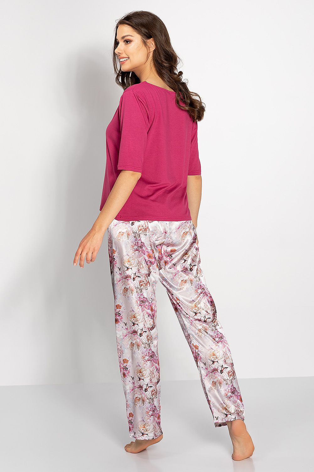 Pyjamas Momenti Per Me til dame fra MS StyleHaven, laget av Bomull, farge Rosa, størrelse M, med sleeveless ermer, perfekt til casual; dress
