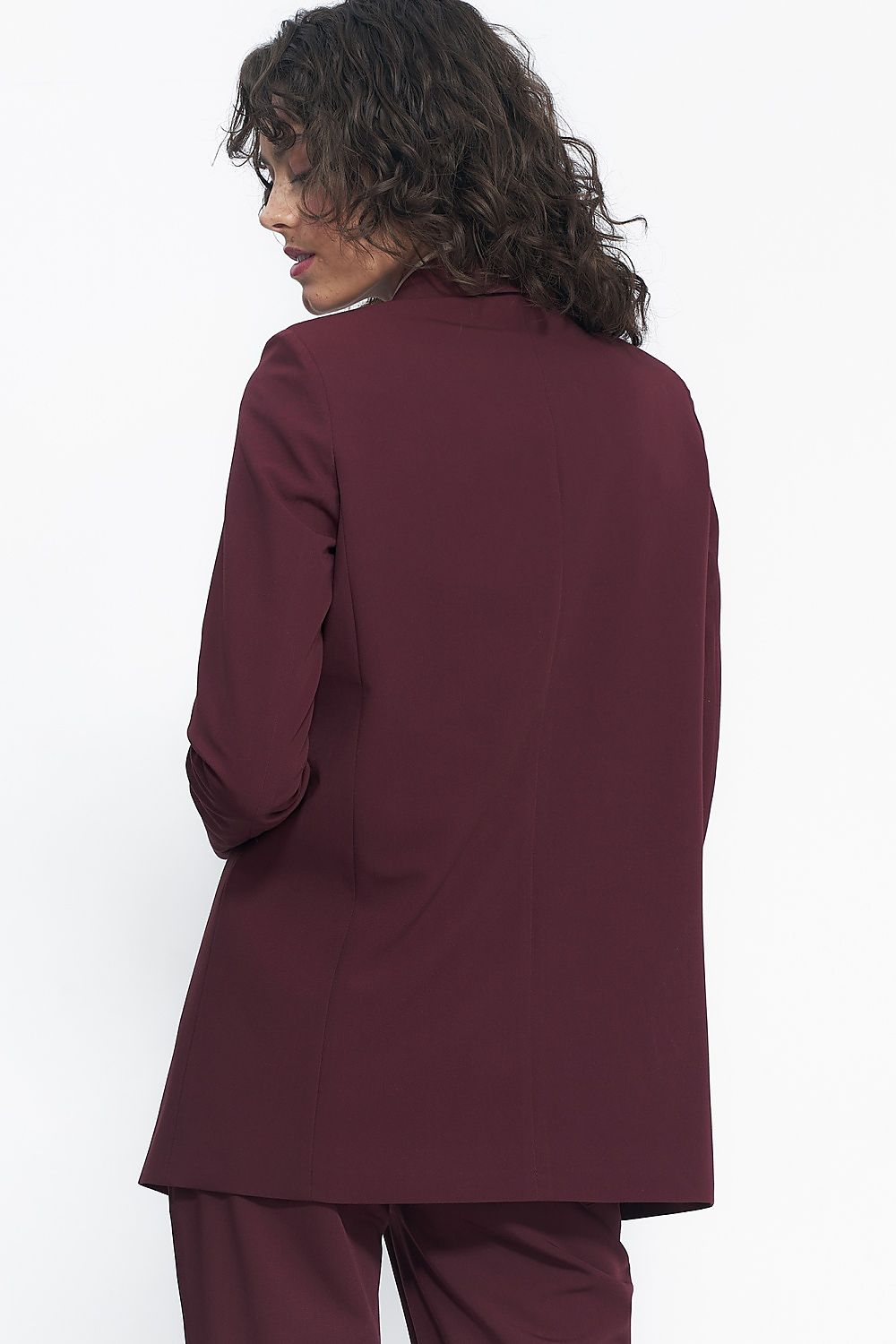 Jakke Nife til dame fra MS StyleHaven, laget av polyester; Viskose, farge Marineblå, størrelse 44, med long ermer, perfekt til casual; dress