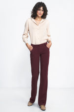 Bukser Nife til dame fra MS StyleHaven, laget av polyester; Viskose, farge Rød, størrelse 44, med long ermer, perfekt til casual; dress