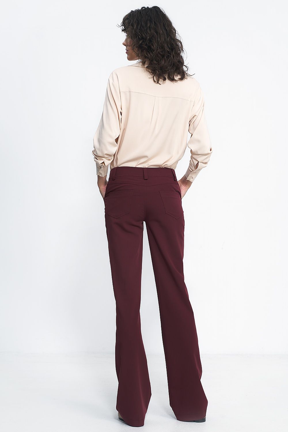 Bukser Nife til dame fra MS StyleHaven, laget av polyester; Viskose, farge Rød 2, størrelse 36, med long ermer, perfekt til casual; dress