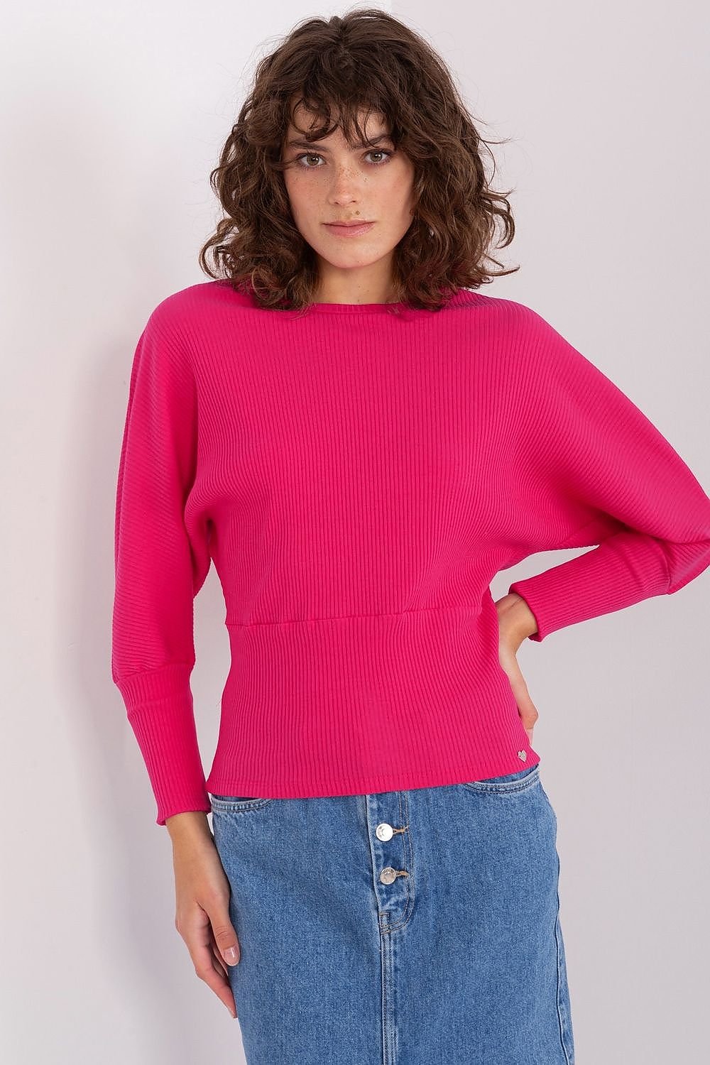 Bluse BFG til dame fra MS StyleHaven, laget av Bomull, farge Rosa, størrelse L/XL, med long ermer, perfekt til casual; dress