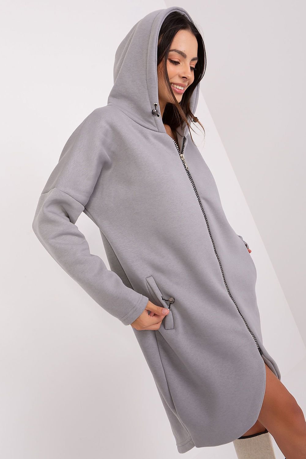 Genser Rue Paris til dame fra MS StyleHaven, laget av Bomull, farge beige 2, størrelse S/M, med long ermer, perfekt til casual; dress