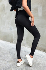 Lange leggings IVON til dame fra MS StyleHaven; laget av Polyamid; farge Brun; stÃ¸rrelse 36; med short ermer; perfekt til dress