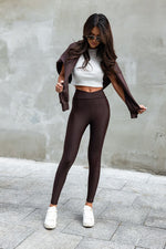 Lange leggings IVON til dame fra MS StyleHaven; laget av Polyamid; farge GrÃ¸nn; stÃ¸rrelse 38; med short ermer; perfekt til dress