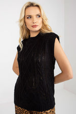 Gilet Sublevel til dame fra MS StyleHaven, laget av Akryl, farge Svart, størrelse M/L, med short ermer