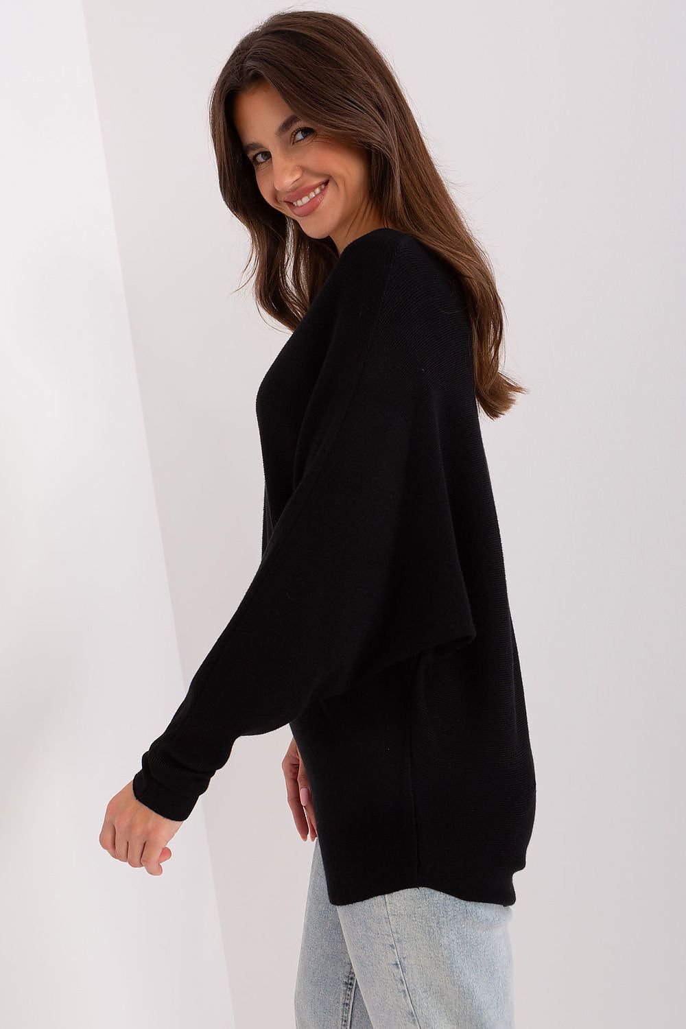 Batwing damesweater – komfort og stil til hverdagsbruk til dame fra MS StyleHaven, størrelse XL, med long, bukselengde long, kjolelengde maxi, kjolestil gown; sheath