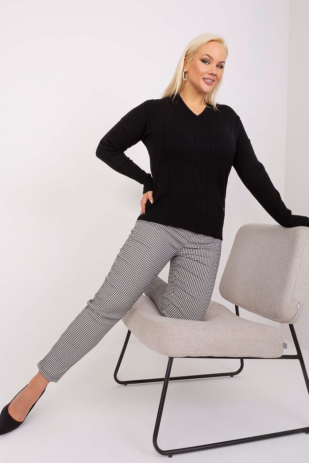 XL-3XL genser til dame fra MS StyleHaven, størrelse 2XL/3XL, med long, bukselengde long, kjolelengde short; mini; knee, kjolestil pencil
