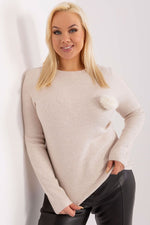 Jumper plus size til dame fra MS StyleHaven, størrelse L/XL, med long, bukselengde long, kjolelengde short; mini; knee, kjolestil pencil