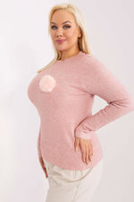 Jumper plus size til dame fra MS StyleHaven, størrelse L/XL, med long, bukselengde long, kjolelengde short; mini; knee, kjolestil pencil