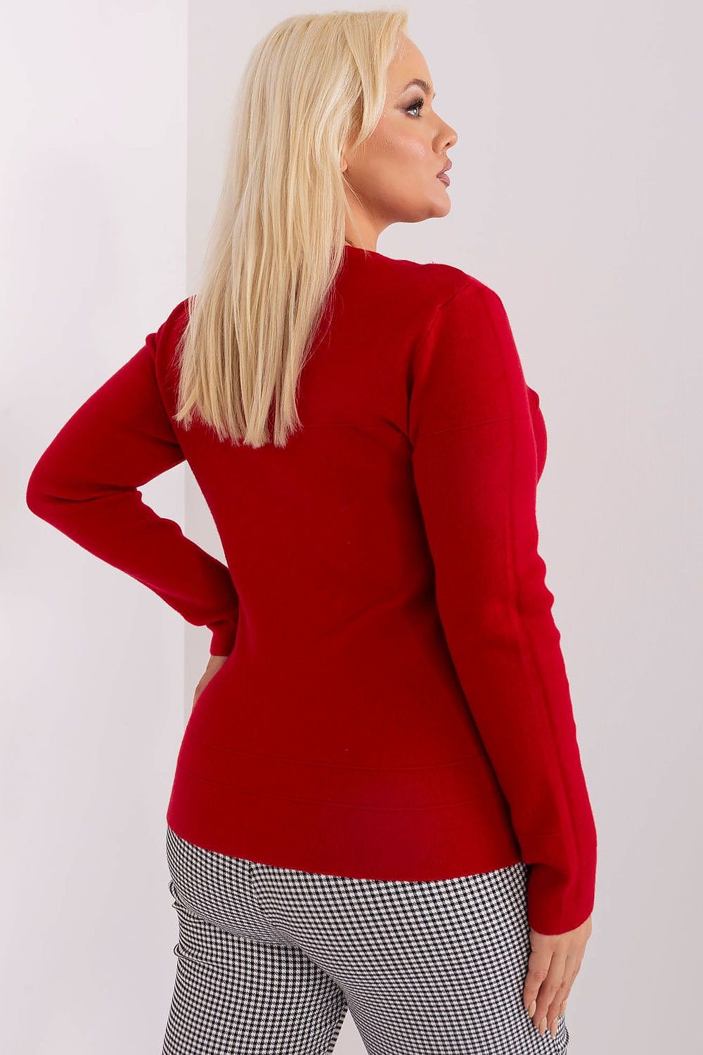 Jumper plus size til dame fra MS StyleHaven, størrelse L/XL, med long, bukselengde long, kjolelengde short; mini; knee, kjolestil pencil