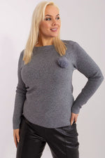 Jumper plus size til dame fra MS StyleHaven, størrelse L/XL, med long, bukselengde long, kjolelengde short; mini; knee, kjolestil pencil