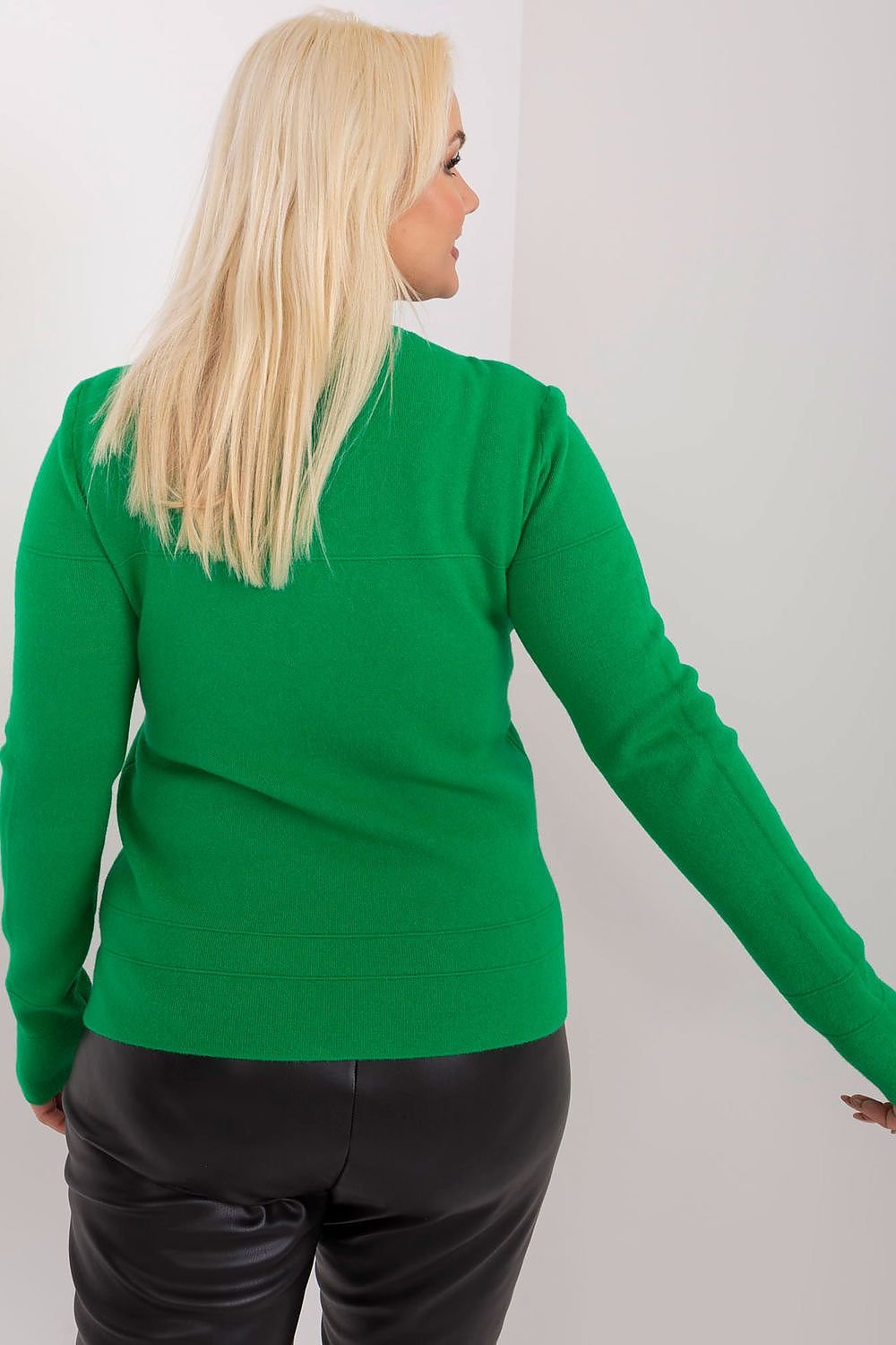 Jumper plus size til dame fra MS StyleHaven, størrelse XL/XXL, med long, bukselengde long, kjolelengde short; mini; knee, kjolestil pencil