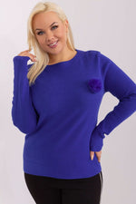 Jumper plus size til dame fra MS StyleHaven, størrelse XL/XXL, med long, bukselengde long, kjolelengde short; mini; knee, kjolestil pencil