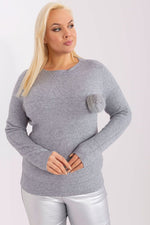 Jumper plus size til dame fra MS StyleHaven, størrelse XL/XXL, med long, bukselengde long, kjolelengde short; mini; knee, kjolestil pencil