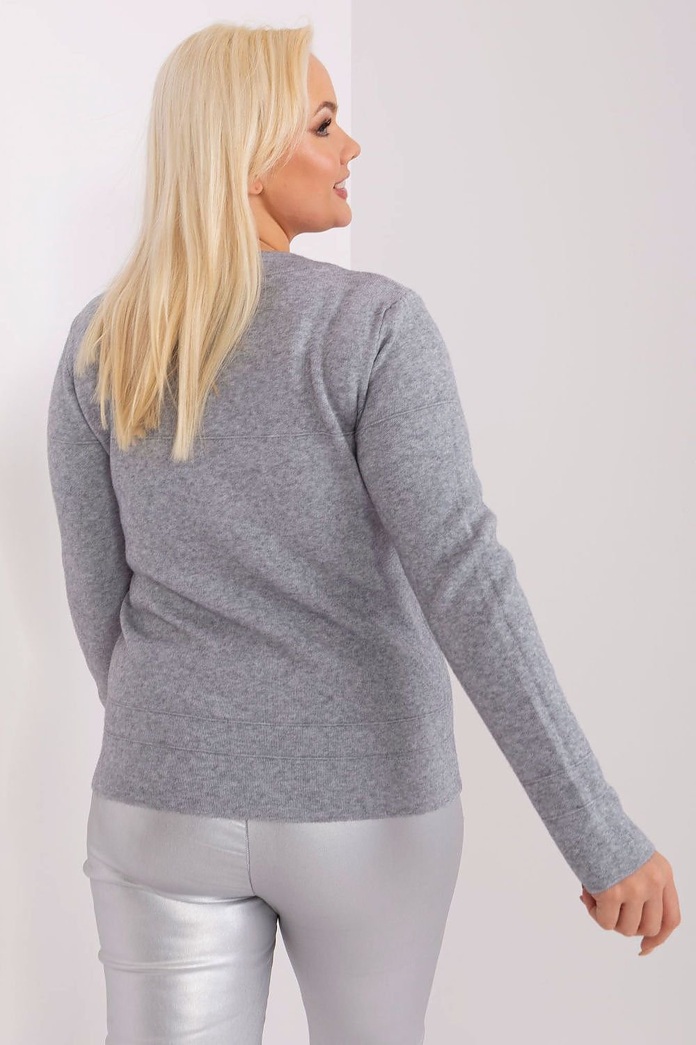 Jumper plus size til dame fra MS StyleHaven, størrelse XL/XXL, med long, bukselengde long, kjolelengde short; mini; knee, kjolestil pencil