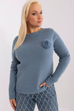 Jumper plus size til dame fra MS StyleHaven, størrelse XL/XXL, med long, bukselengde long, kjolelengde short; mini; knee, kjolestil pencil