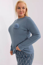 Jumper plus size til dame fra MS StyleHaven, størrelse XL/XXL, med long, bukselengde long, kjolelengde short; mini; knee, kjolestil pencil
