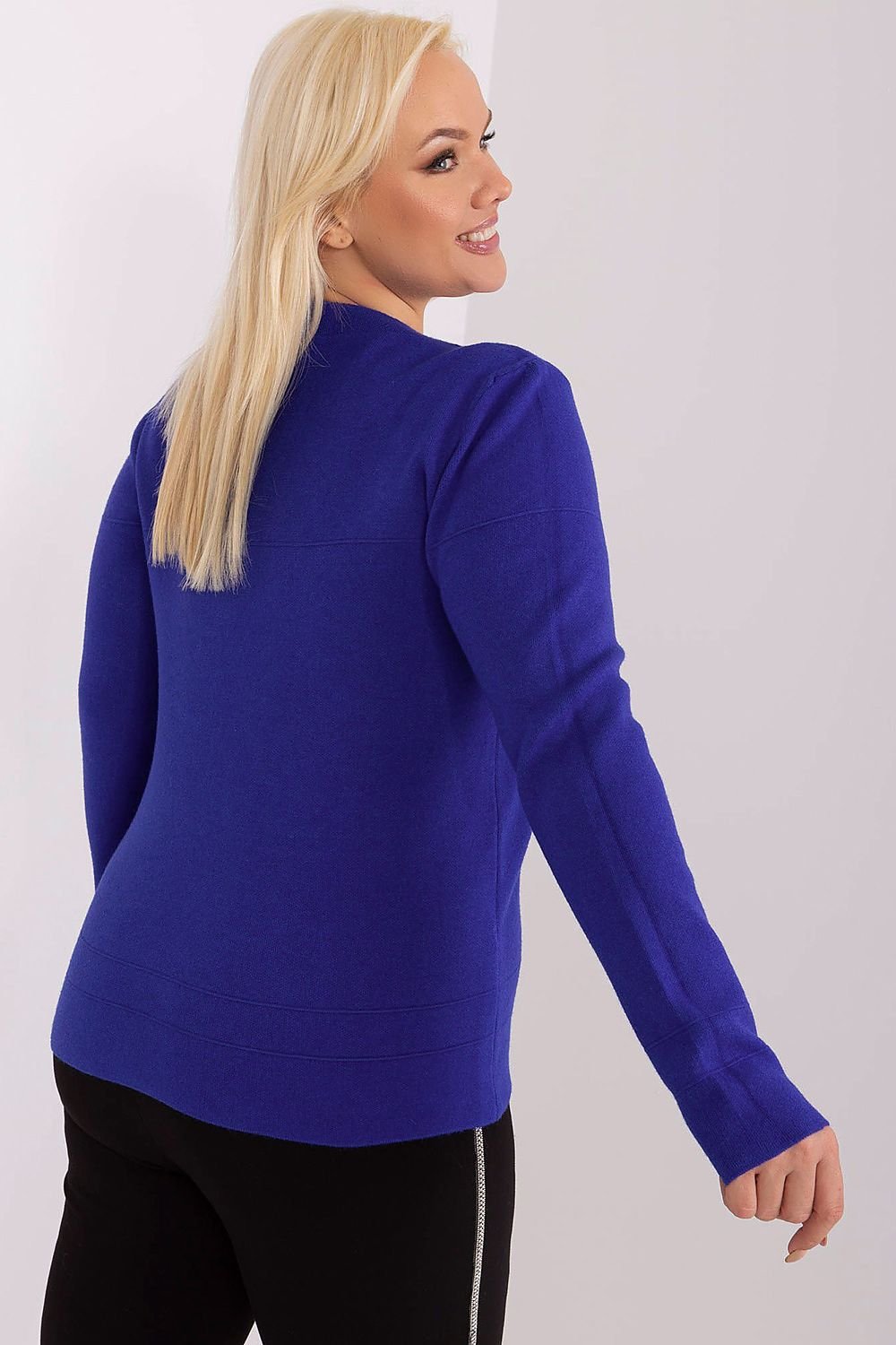 Jumper plus size til dame fra MS StyleHaven, størrelse XL/XXL, med long, bukselengde long, kjolelengde short; mini; knee, kjolestil pencil