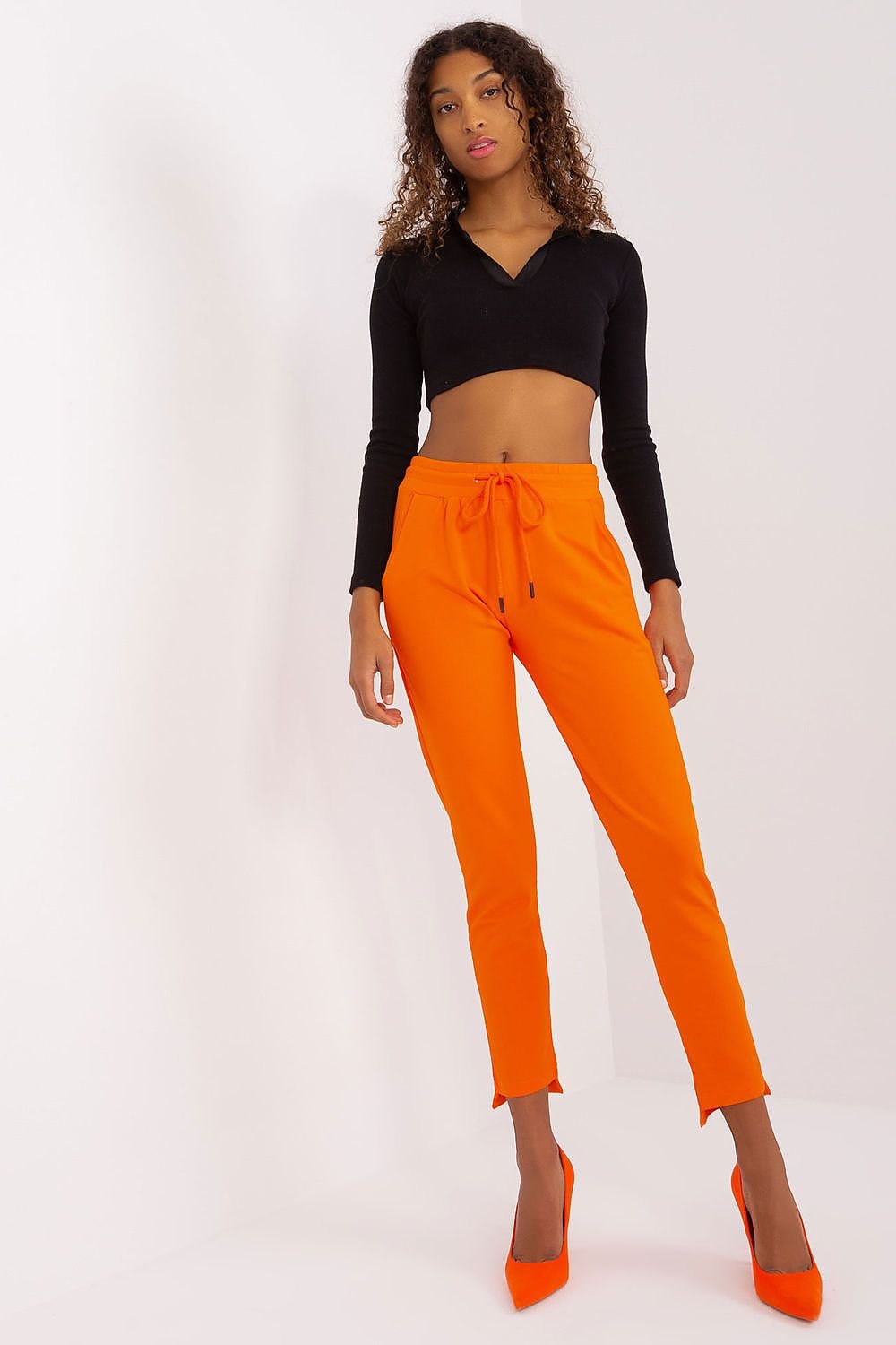 ActiveEase – joggebukser for dame til dame fra MS StyleHaven, laget av Bomull, farge Oransje, størrelse L/XL, med sleeveless; 3-4 ermer, perfekt til casual; dress
