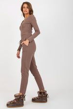 ActiveEase – joggebukser for dame til dame fra MS StyleHaven, laget av Bomull, farge Brun, størrelse L/XL, med sleeveless; 3-4 ermer, perfekt til casual; dress