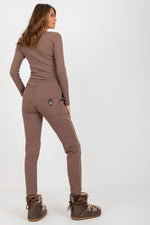 ActiveEase – joggebukser for dame til dame fra MS StyleHaven, laget av Bomull, farge Brun, størrelse L/XL, med sleeveless; 3-4 ermer, perfekt til casual; dress