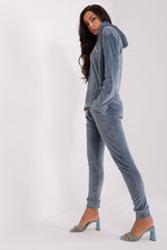 Sett - Relevance til dame fra MS StyleHaven, laget av Viskose; Elastan-1, farge Blå 2, størrelse S/M, med 45720 ermer, perfekt til casual; dress