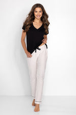 Pyjamas Momenti Per Me til dame fra MS StyleHaven, laget av Viskose; Elastan-1; Bomull, farge Svart, størrelse s, med sleeveless ermer, perfekt til casual; dress